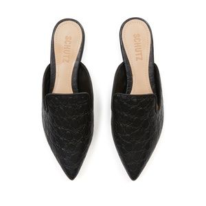 Schutz Tracy Croc Mule Black 8.5